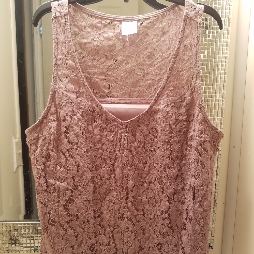NOBO Camisole Tank Top Lace Lavender XL